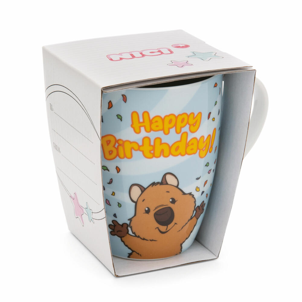 NICI Fancy Mugs Happy Birthday!, Coffee Cup, Tea Cup, Porcelain, 310 ml, 49496