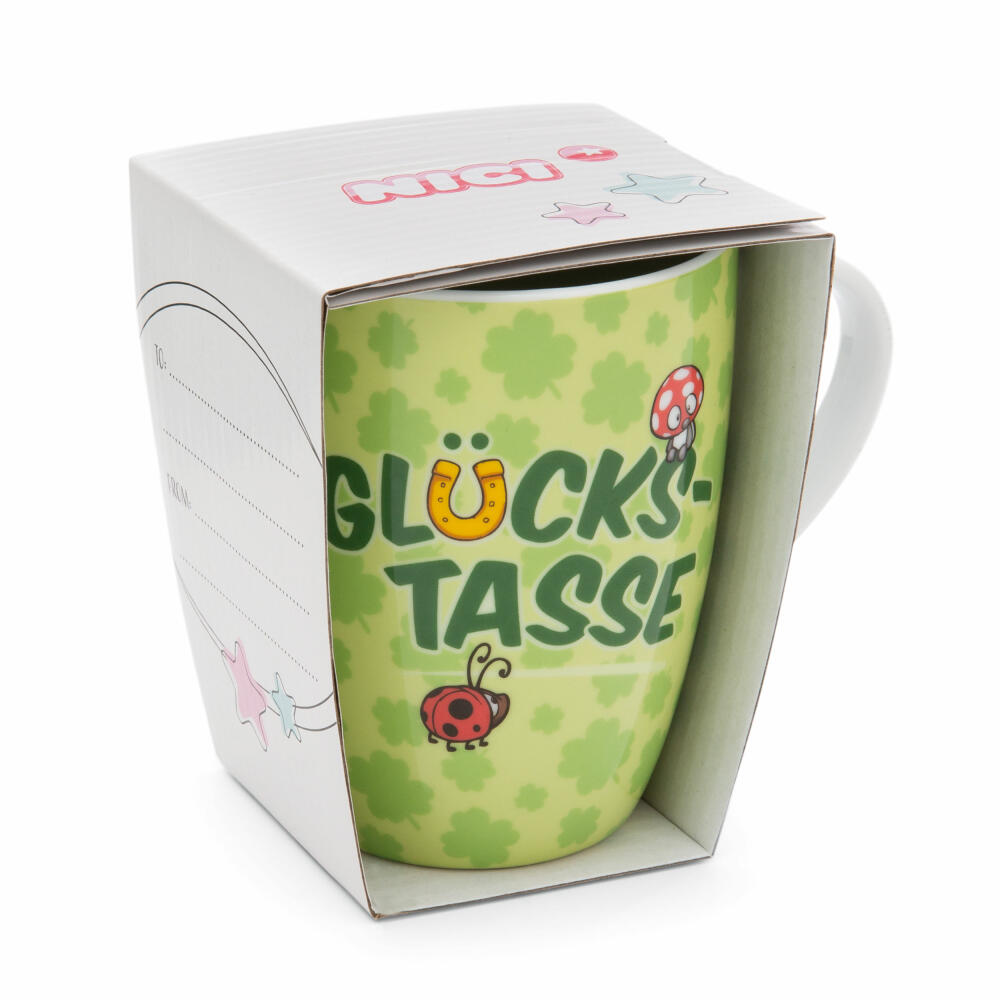 NICI Fancy Mugs Cup Lucky Cup, Coffee Cup, Tea Cup, Porcelain, 310 ml, 49492