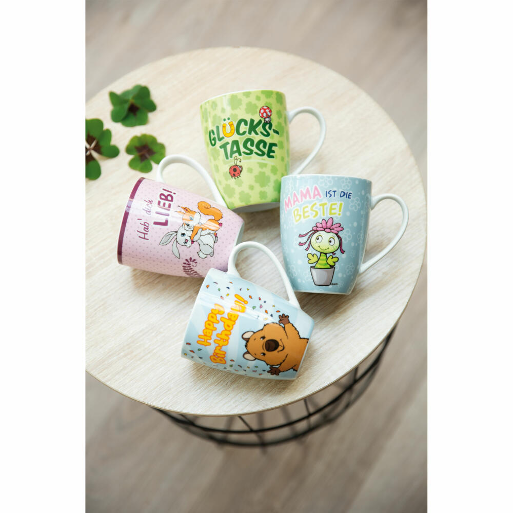 NICI Fancy Mugs Cup Lucky Cup, Coffee Cup, Tea Cup, Porcelain, 310 ml, 49492
