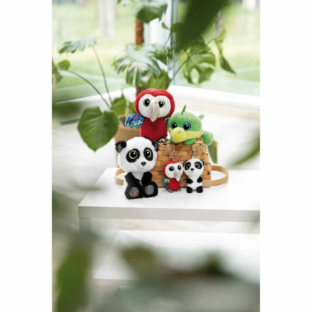 NICI cuddly toy GLUBSCHIS parrot Pelotti dangling, plush toy, dangling, stuffed toy, 15 cm, 49293