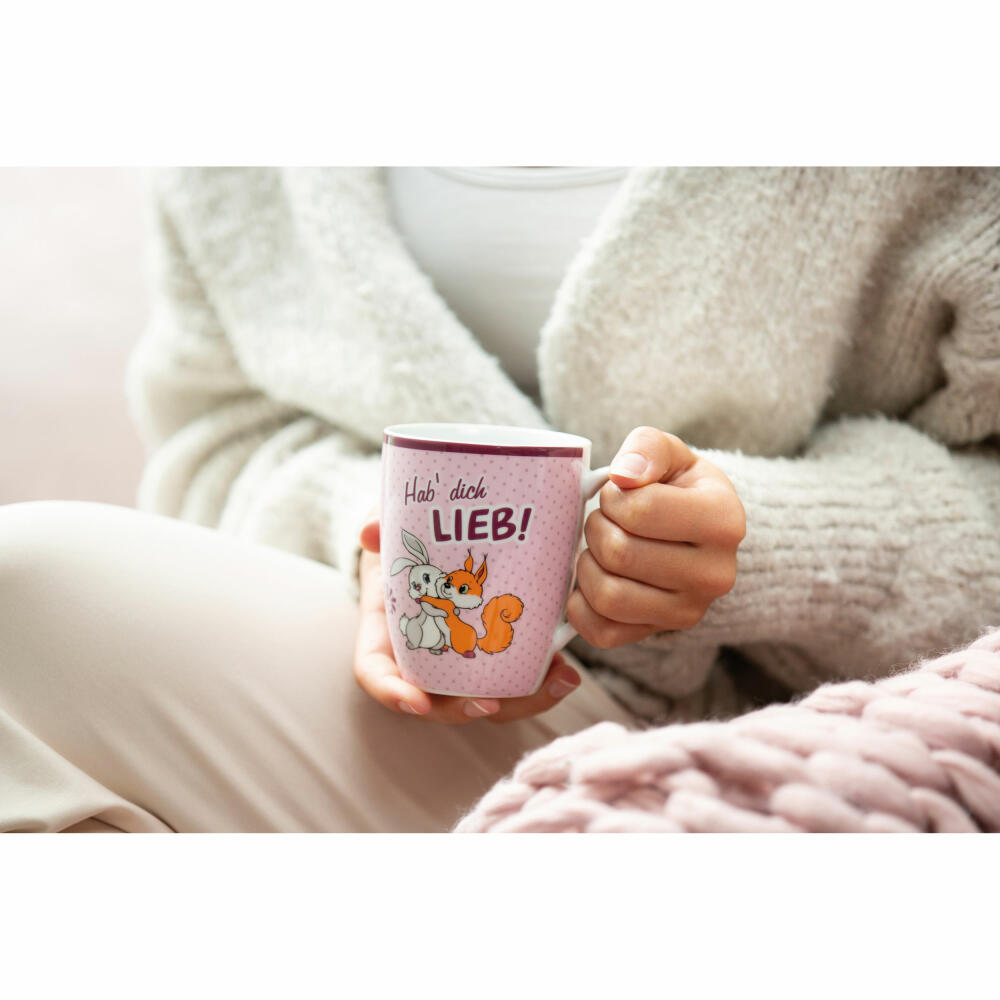 NICI Fancy Mugs Mug I love you!, Coffee Mug, Tea Cup, Porcelain, 310 ml, 49498