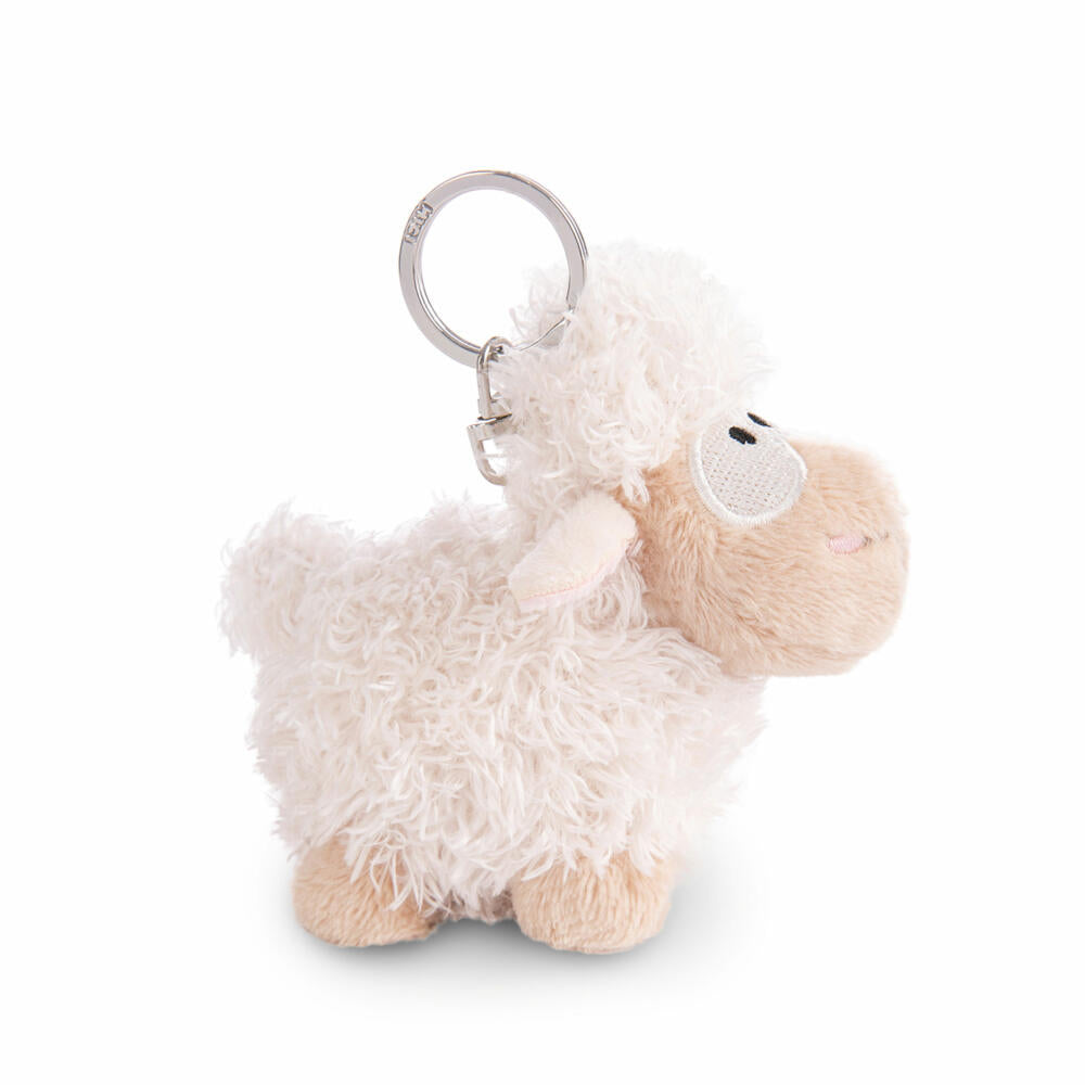 NICI Green Wooly Gang Schlüsselanhänger Schaf Weiß, Schlüssel Anhänger, Glücksbringer, 9 cm, 49670