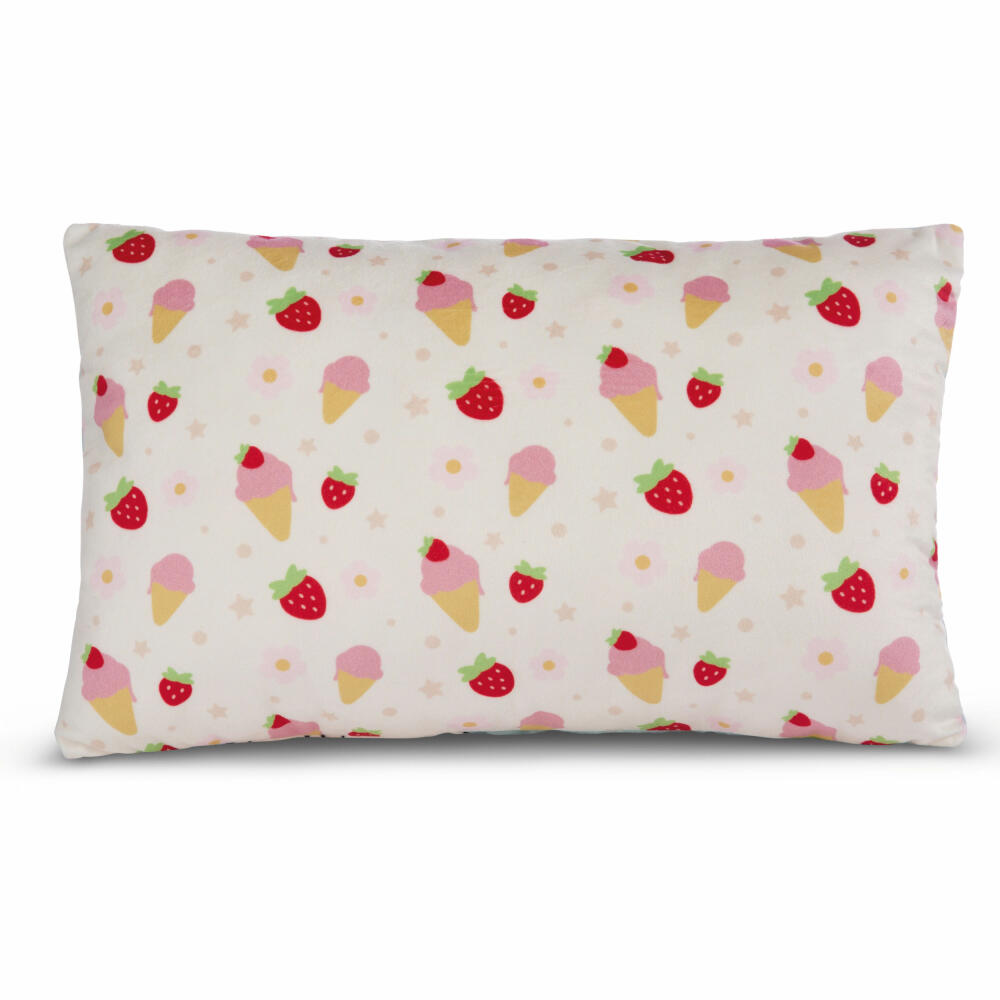 NICI Green Klassik Bär Kissen Bär Bendix mit 2D Eis, Kopfkissen, Kuschelkissen, Dekokissen, 43 x 25 cm, 49448