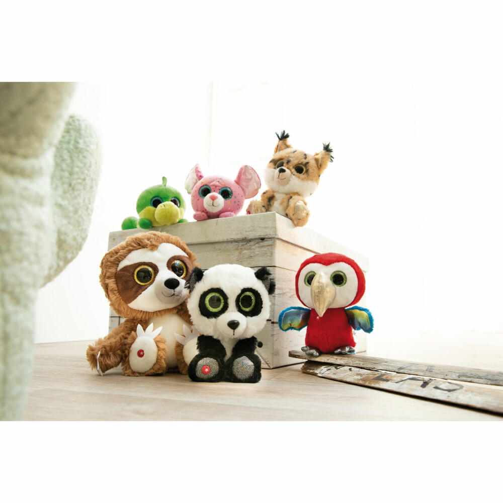 NICI cuddly toy GLUBSCHIS parrot Pelotti dangling, plush toy, dangling, stuffed toy, 15 cm, 49293
