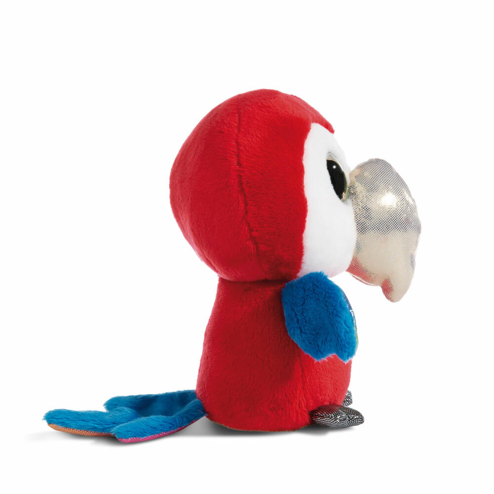 NICI cuddly toy GLUBSCHIS parrot Pelotti dangling, plush toy, dangling, stuffed toy, 15 cm, 49293