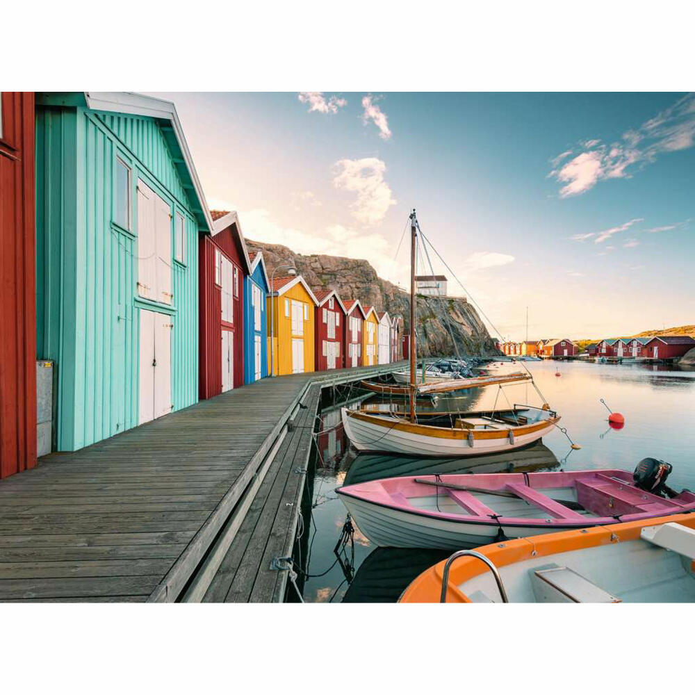 Ravensburger Puzzle Boathouses in Smögen - Sweden, adult puzzle, 500 pieces, 12000847