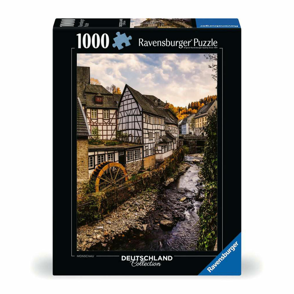 Ravensburger Puzzle Monschau in der Eifel, Erwachsenenpuzzle, 1000 Teile, 12000792