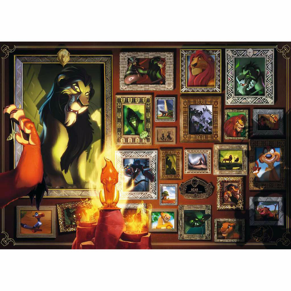 Ravensburger Puzzle Villainous: Scar, Erwachsenenpuzzle, 1000 Teile, 12000101