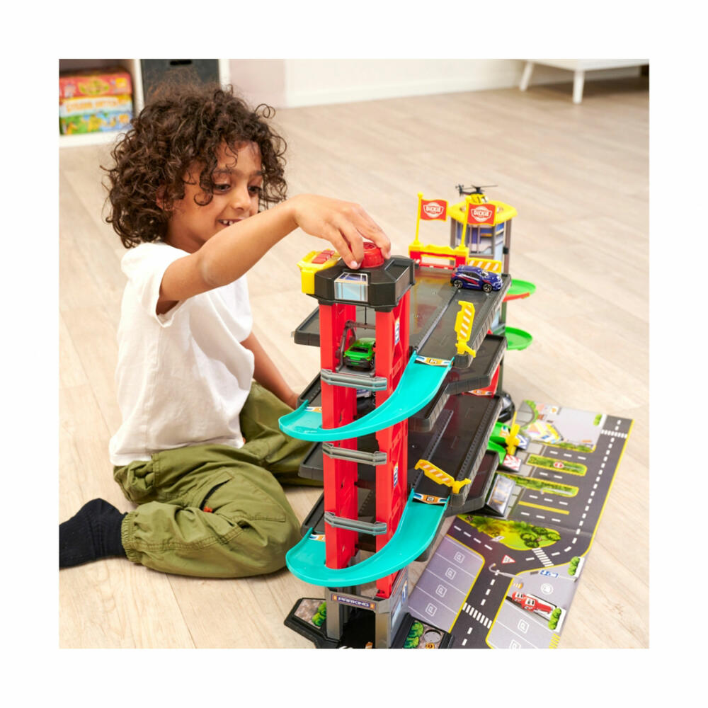 Dickie Toys Parkgarage, 4-stöckiges Parkhaus, Park Garage, Spielzeug, mit Aufzug, 203339000
