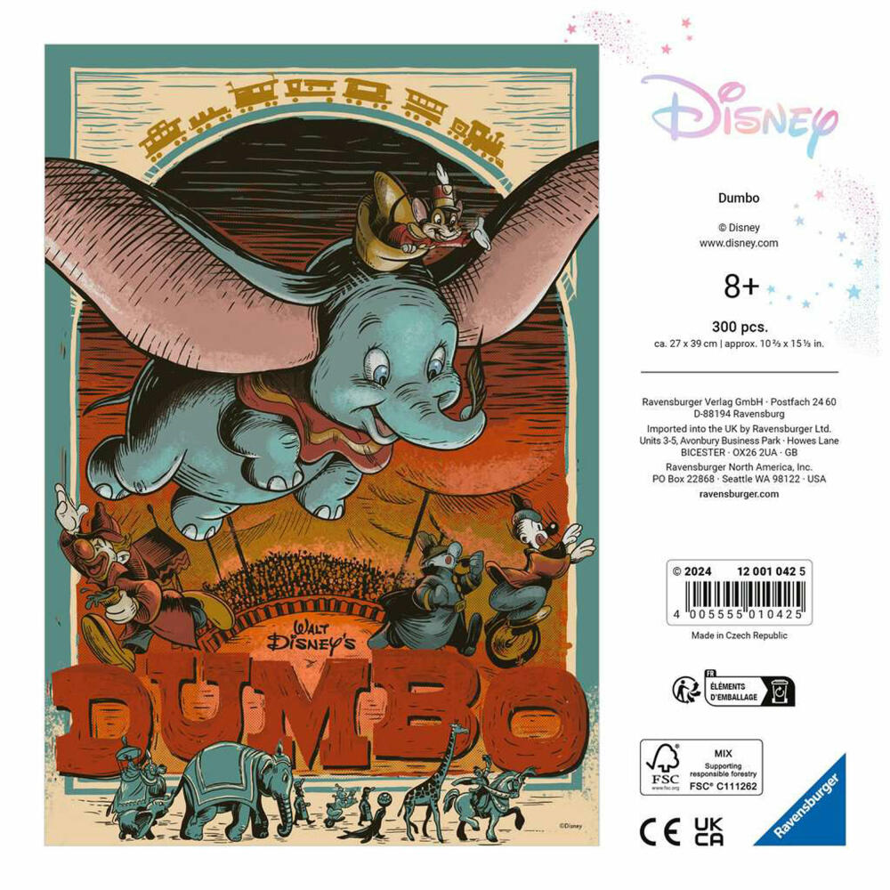 Ravensburger Puzzle Dumbo, Erwachsenenpuzzle, 300 Teile, 12001042