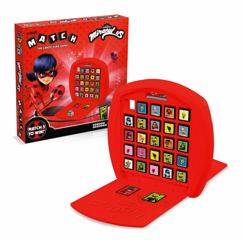Winning Moves Top Trumps Match Miraculous, Dice Game, Board Game, Dice Game, Children's Game, 40594