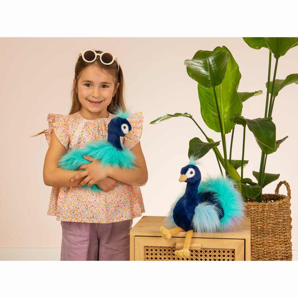 Teddy Hermann Pfau Zoé, Plüschtier, Vogel, Herzekind, Plüsch, Bunt, 27 cm, 939535