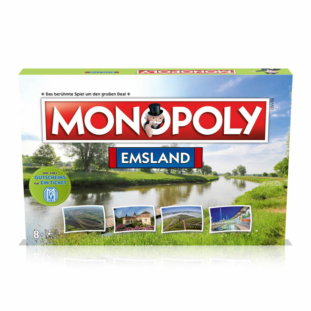 Winning Moves Monopoly Emsland, board game, parlor game, family game, 46103