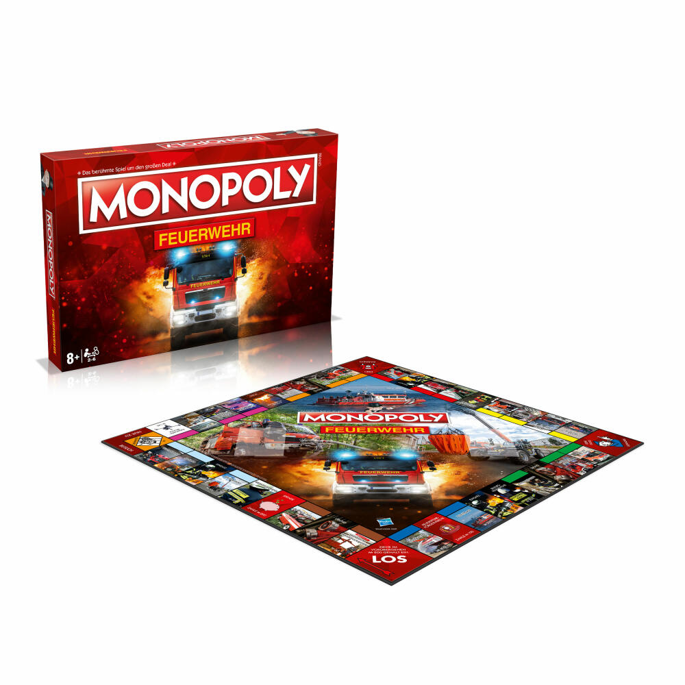 Winning Moves Monopoly - Fire Brigade, board game, family game, parlor game, ages 8 and up, WM04228-GER-6