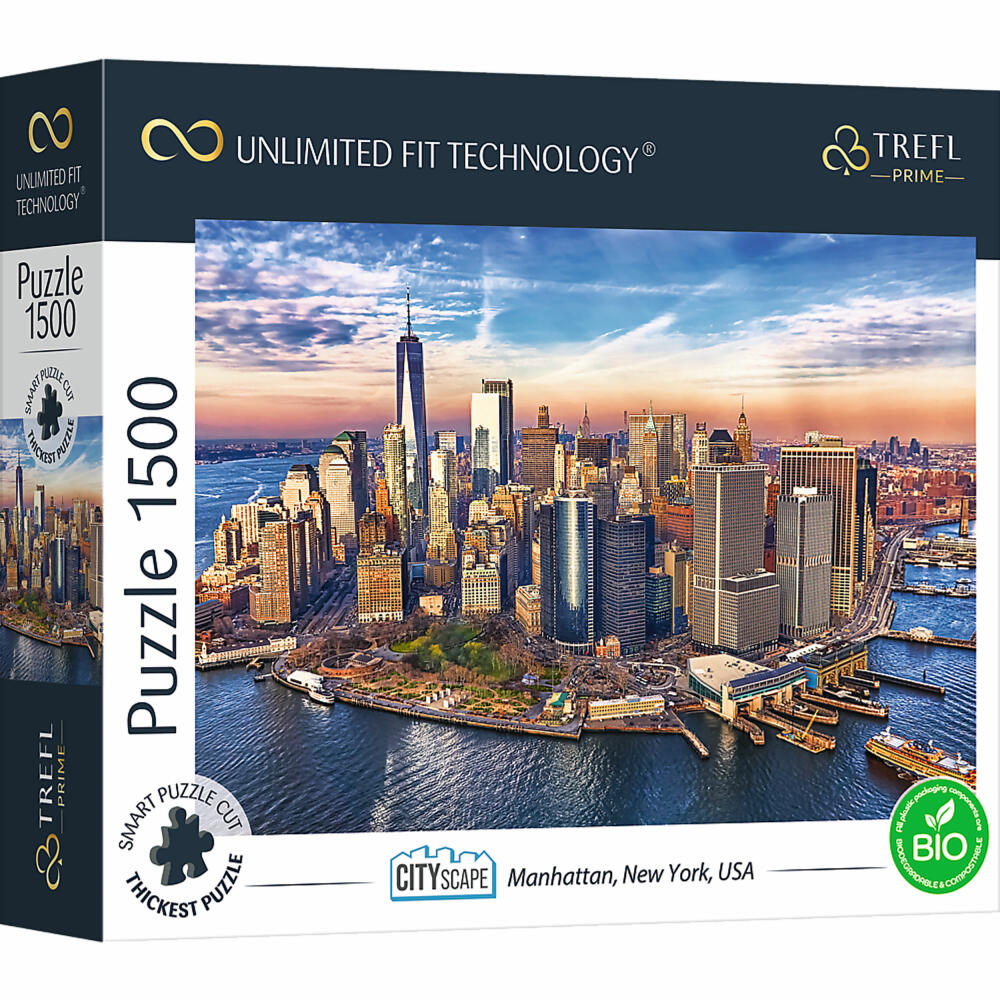 Trefl Puzzle UFT Cityscape: Manhattan, New York, USA, 1500 pieces, 85 x 58 cm, 26189