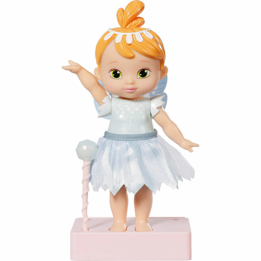 Zapf Creation BABY born Storybook Fairy Ice, Feen-Puppe, Spielpuppe, mit Flügelfunktion, 18 cm, 831816