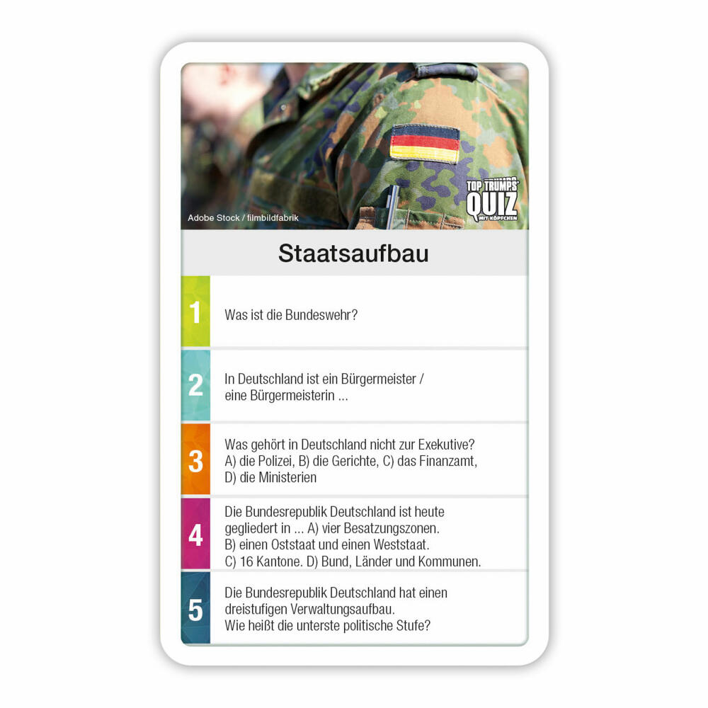 Winning Moves Quiz - Deutschland Quiz, Quizspiel, Wissensspiel, Familienspiel, ab 6 Jahren, WM04281-GER-6