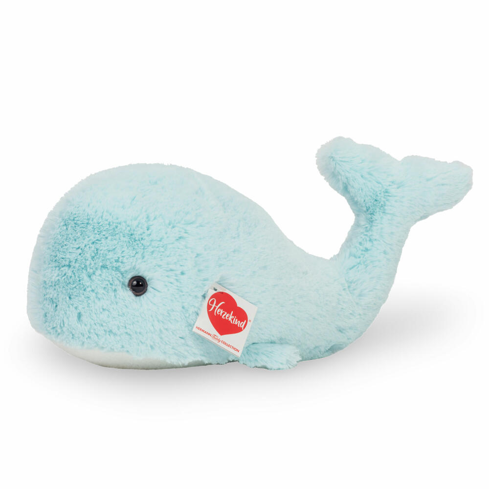 Teddy Hermann Walfisch Shrimpy, Plüschtier, Kuscheltier, Wal, Meerestier, Plüsch, Blau, 30 cm, 939283
