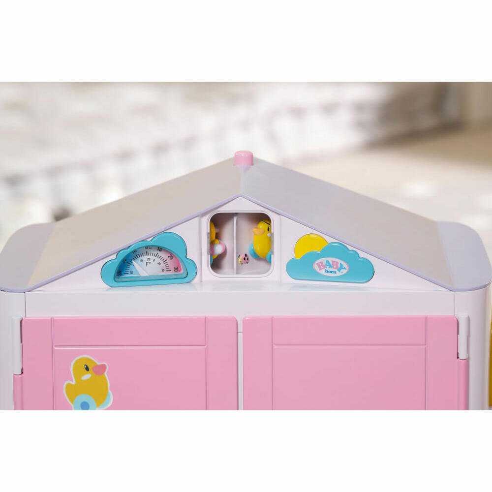 Zapf Creation BABY born Schrank mit Wetterente, Puppenschrank, Kleiderschrank, Puppe, Zubehör, 827987