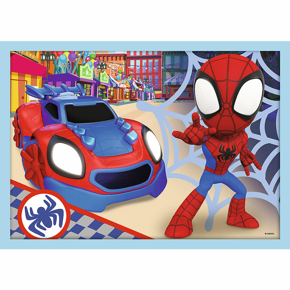 Trefl 4 in 1 Puzzle - Marvel Spidey, 12 + 15 + 20 + 24 Teile, 28.5 x 20.5 cm, 34611