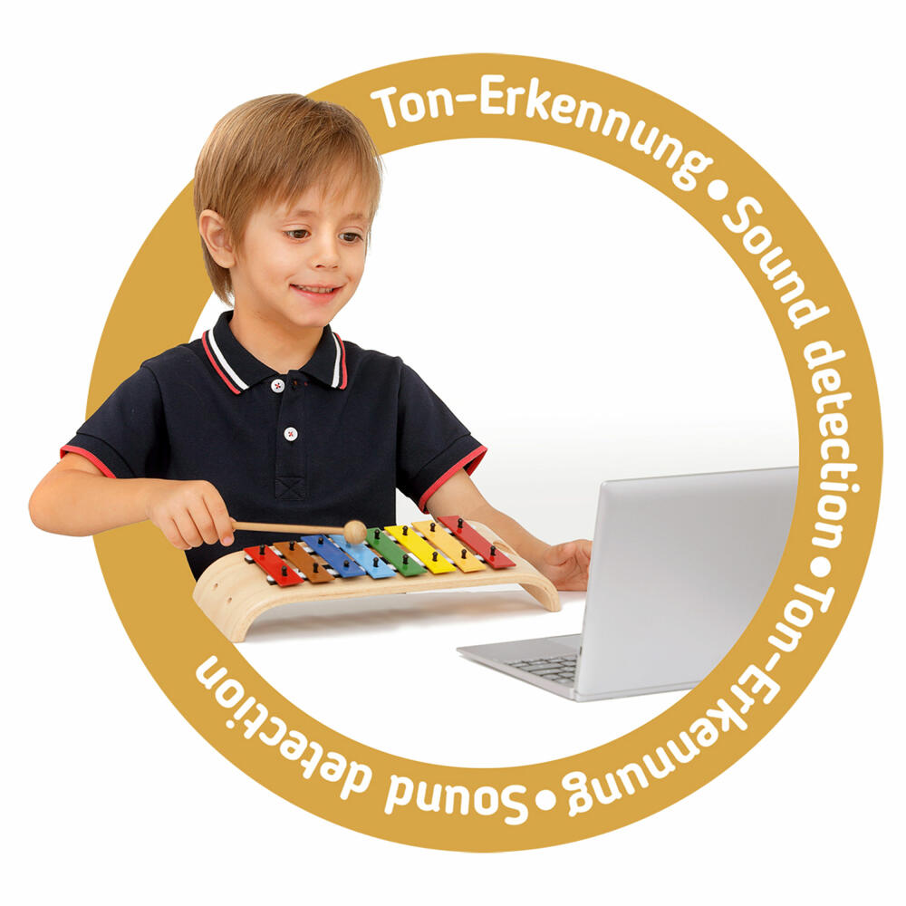 Voggenreiter Baby Composer Glockenspiel-Set, mit App / Lernsoftware, Xylophon, Musikinstrument, Klangspiel, ab 3 Jahre, 1152