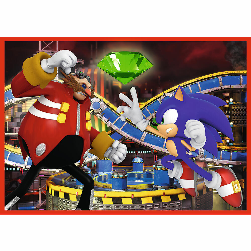 Trefl 4 in 1 Puzzle - Sonic, 35 + 48 + 54 + 70 Teile, 28.5 x 20.5 cm, 34625