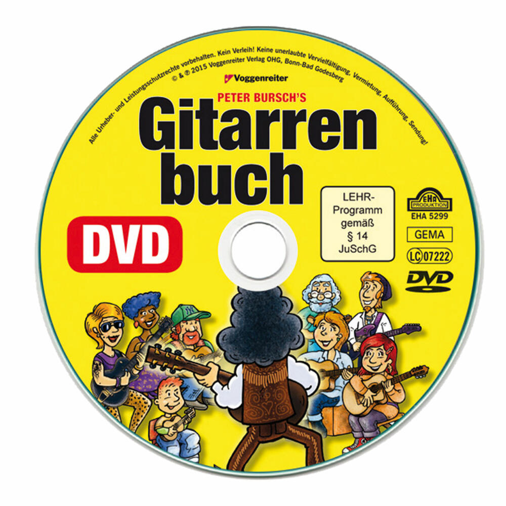 Voggenreiter Gitarren Set, 4-tlg., Peter Burschs Gitarrenbuch, Gitarrenständer GS-100, Gitarren Buch