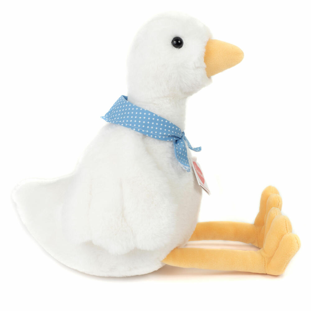 Teddy Hermann Ente Elisa, Kuscheltier, Stofftier, Plüschtier, Bauernhoftier, Plüsch, Weiß, 28 cm, 939221