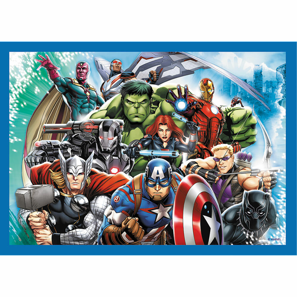 Trefl 4 in 1 Puzzle - Avengers, 35 + 48 + 54 + 70 Teile, 28.5 x 20.5 cm, 34386