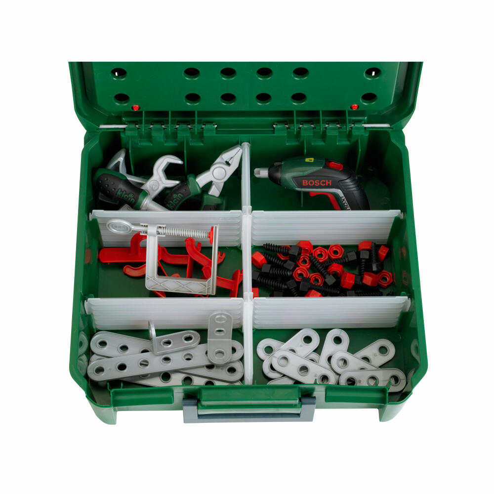 Theo Klein Bosch Werkbankkoffer Ixolino II, Werkbank, Werkzeug Koffer, Spielzeugwerkzeug, Spielzeug, 8396