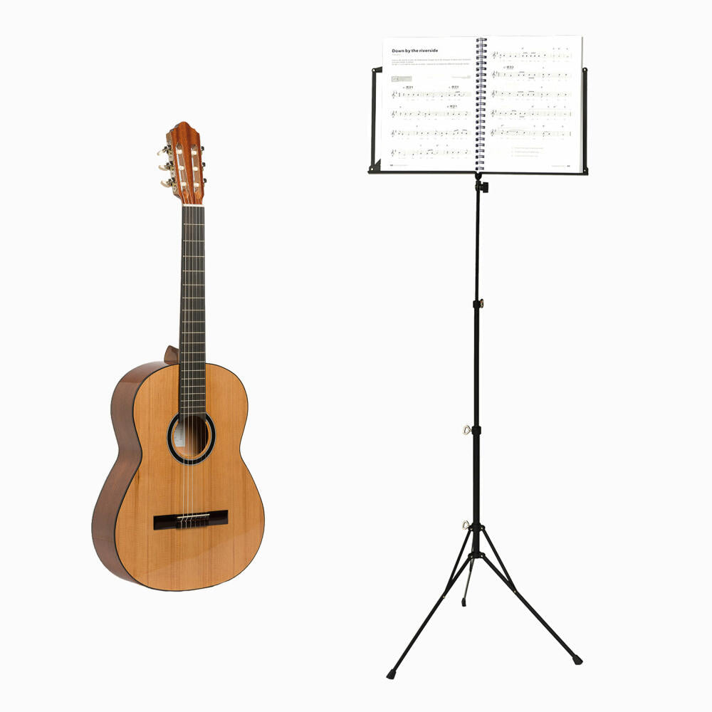 Voggenreiter Gitarren Set, 2-tlg., Konzertgitarre Student KG-2000 3/4, Notenständer NS-100, Akustikgitarre, Notenpult