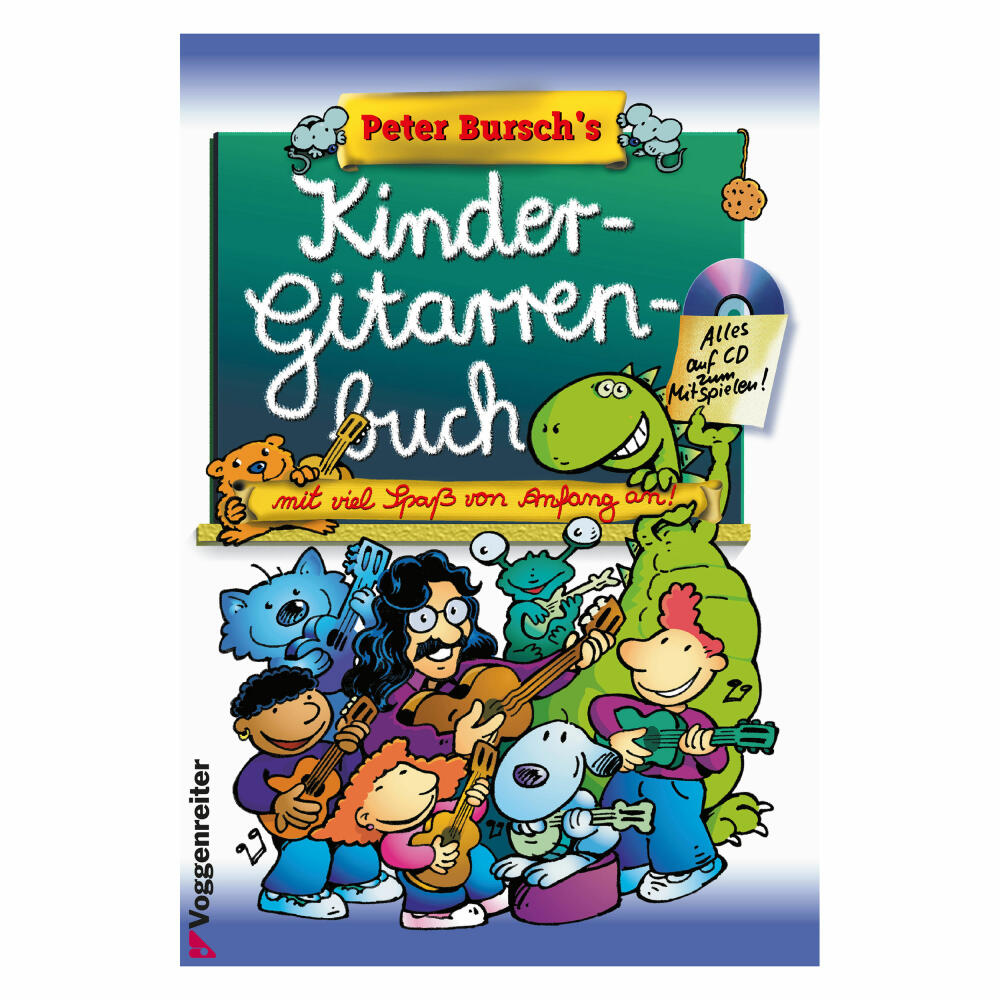 Voggenreiter Kindergitarren-Set, 7-tlg., Gitarre 3/4, Volt Gitarrenständer GS-100, Kinder Akustikgitarre