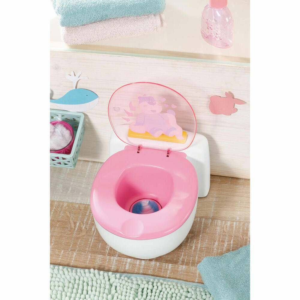 Zapf Creation BABY born Bath Toilette, Puppen Toilette, Töpfchen, Zubehör, 828373