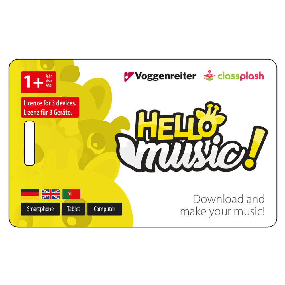 Voggenreiter Hello Music Maracas Set, 3-piece, rattle, hand rattle, musical toy, with app, 1151