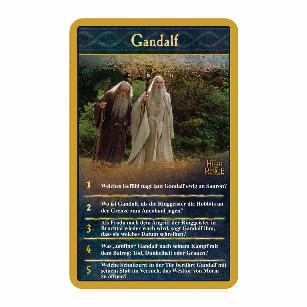 Winning Moves Top Trumps Quiz Lord of the Rings, Quiz Game, Board Game, Knowledge Game, 46301