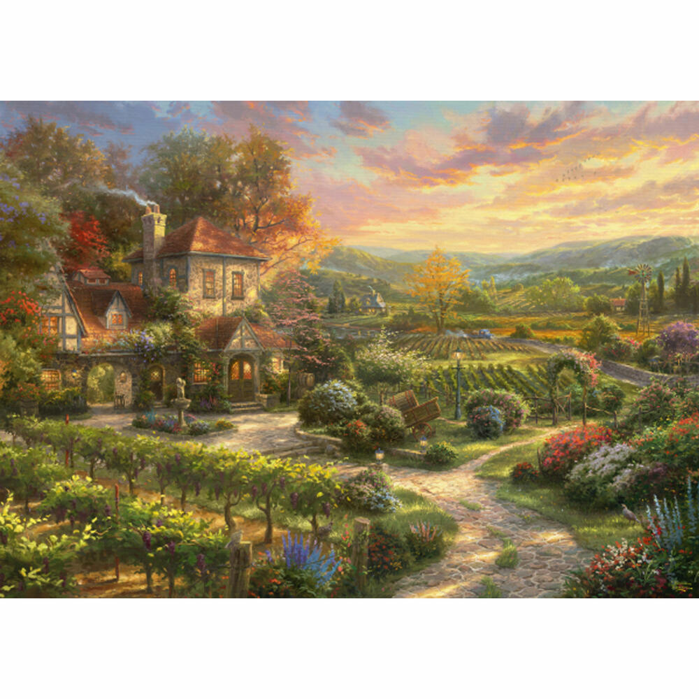 Schmidt Spiele Puzzle In den Weinbergen, Thomas Kinkade, Erwachsenenpuzzle, Premium, 2000 Teile, 59629