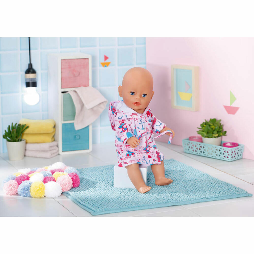 Zapf Creation BABY born Bath Bademantel, Puppenkleidung, Puppen Kleidung, 43 cm, 830642