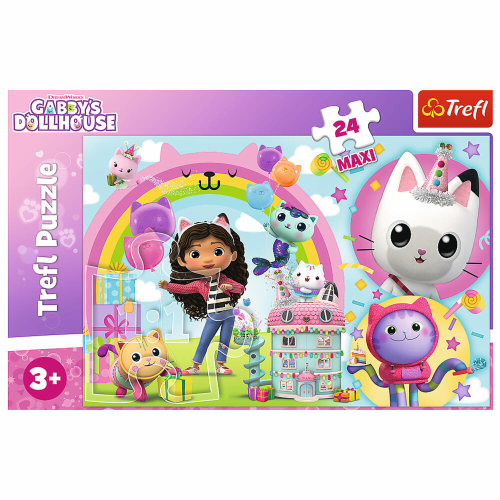 Trefl Maxi Puzzle Gabby's Dollhouse, children's puzzle, 24 pieces, 60 x 40 cm, 14353