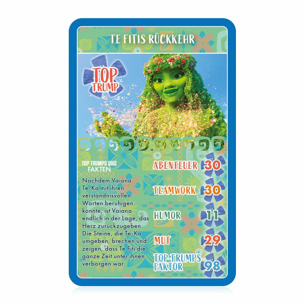 Winning Moves Top Trumps Vaiana, Trumpfspiel, Kartenspiel, Familienspiel, ab 6 Jahren, WM03838-GER-12