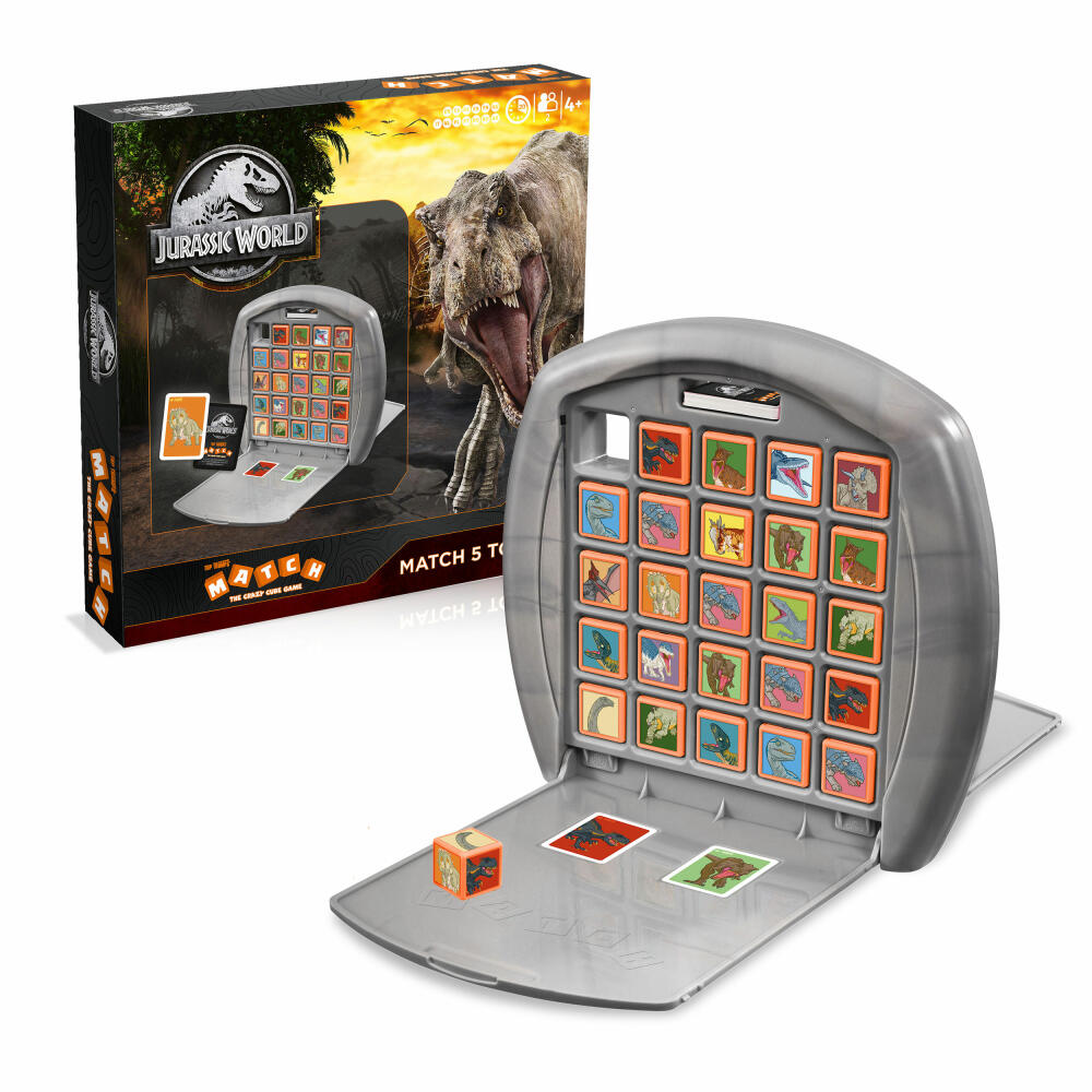 Winning Moves Top Trumps Match Jurassic World, Dice Game, Board Game, Dice Game, Children's Game, 46657