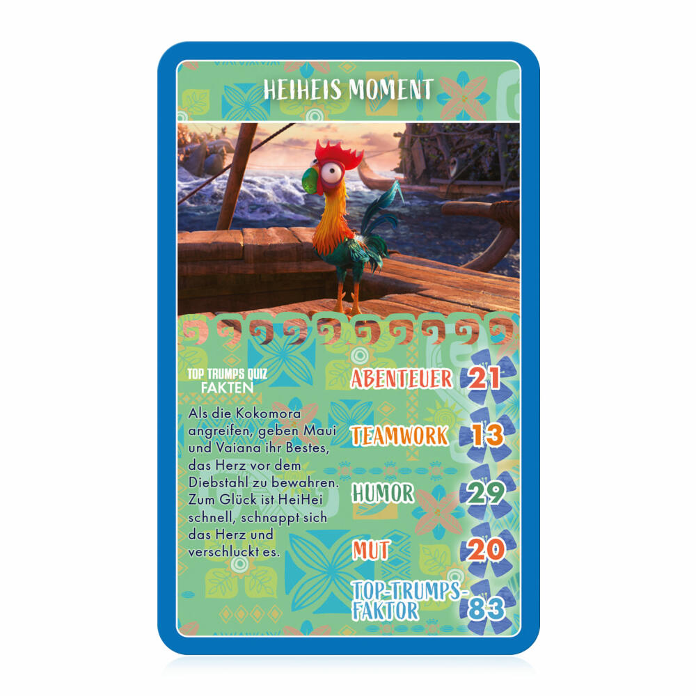 Winning Moves Top Trumps Vaiana, Trumpfspiel, Kartenspiel, Familienspiel, ab 6 Jahren, WM03838-GER-12
