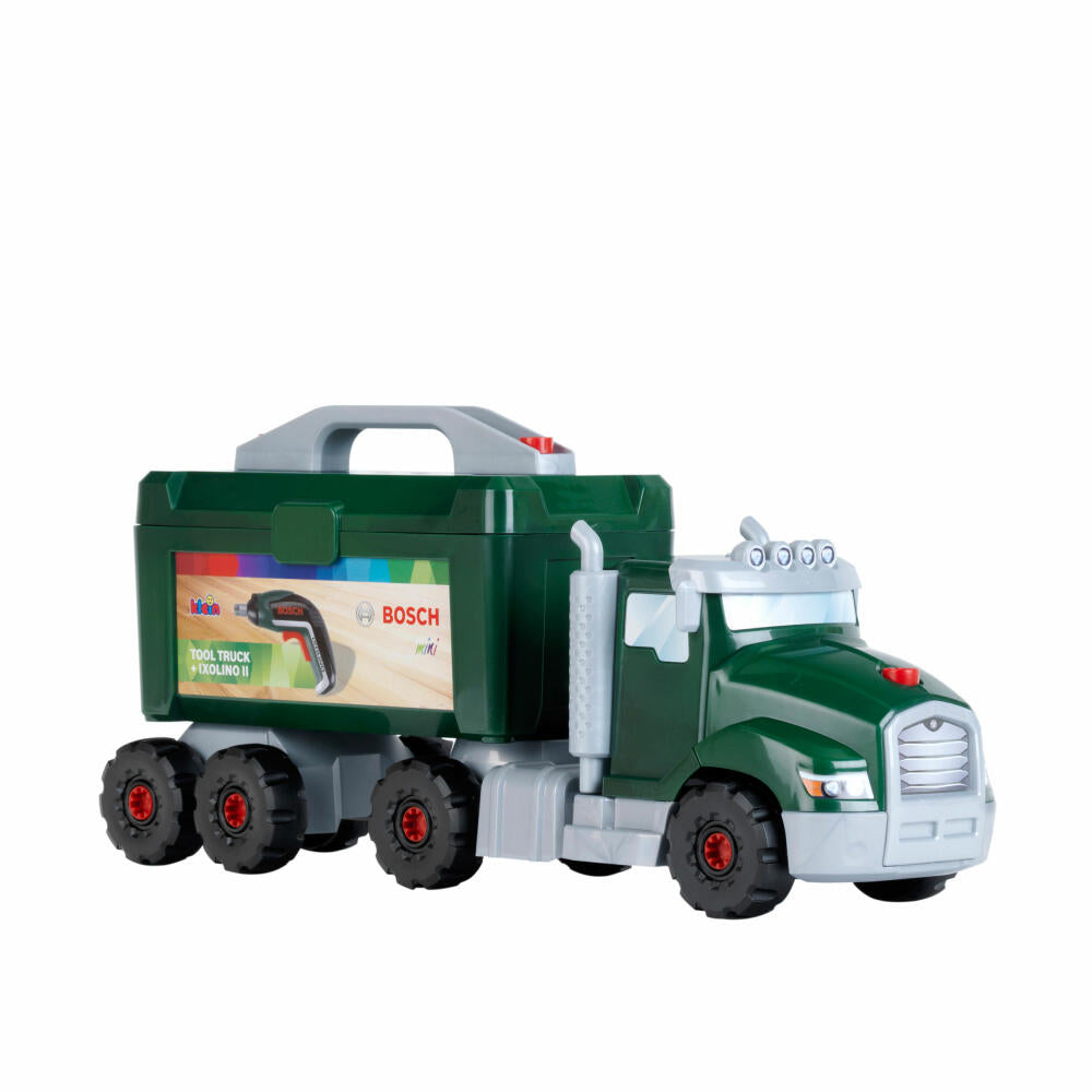 Theo Klein Bosch Screw Truck Set, 86 pcs., with Ixolino II, Cordless Screwdriver, Tool Box, Children's Toy, 8640