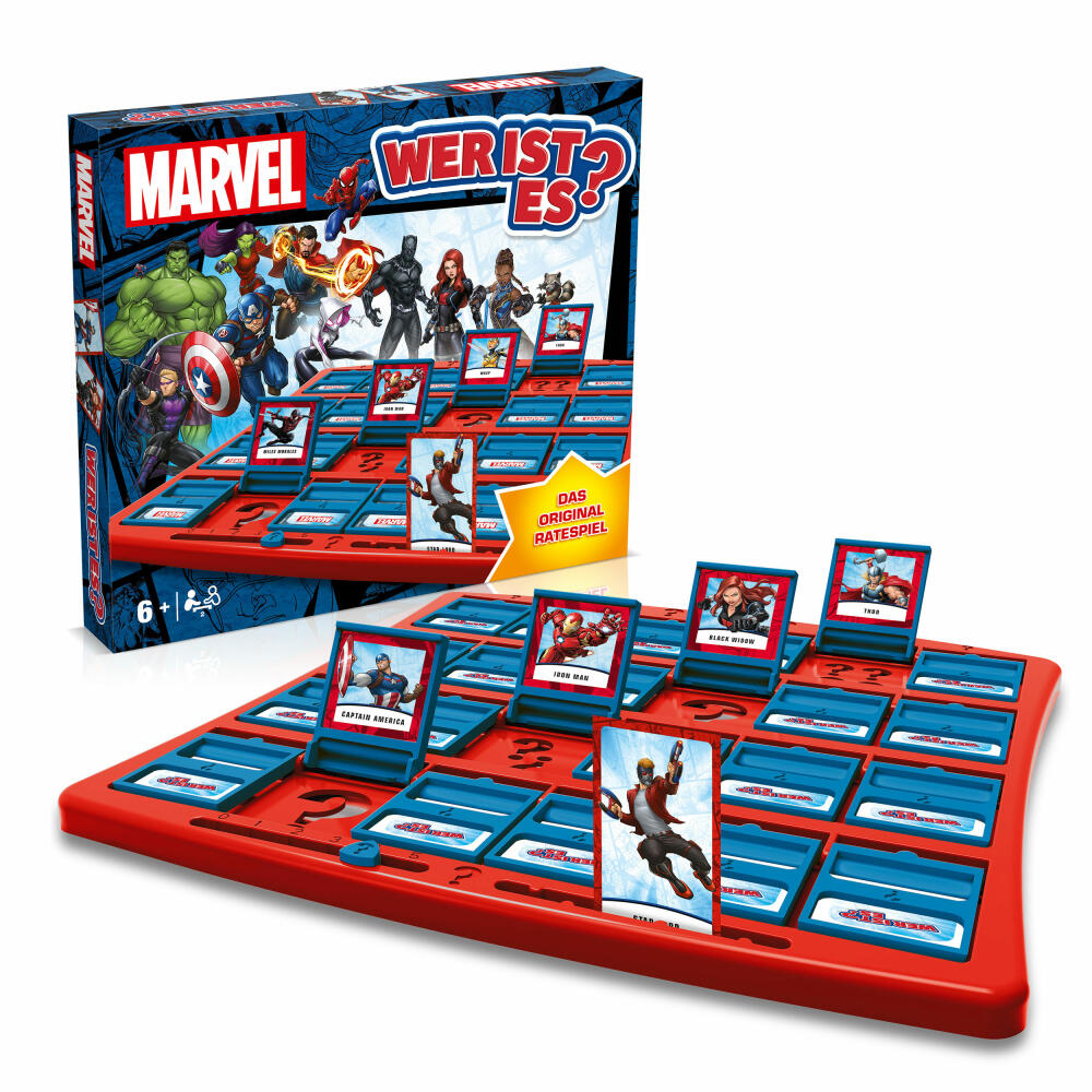 Winning Moves Who is it? Marvel, guessing game, board game, family game, 48459