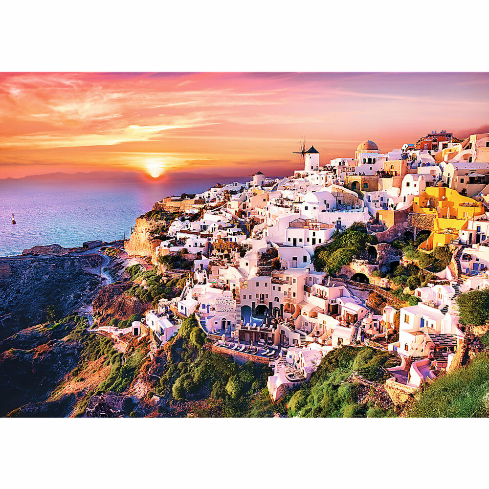 Trefl Puzzle Sonnenuntergang über Santorini, Griechenland, 1000 Teile, 68.3 x 48 cm, 10435