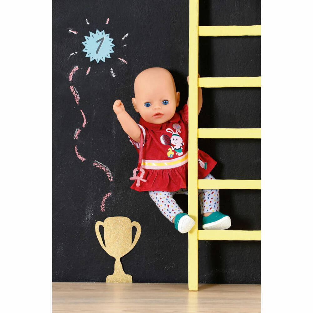 Zapf Creation BABY born Little Sport Outfit Rot, Puppenkleidung, Puppen Kleidung, 831885