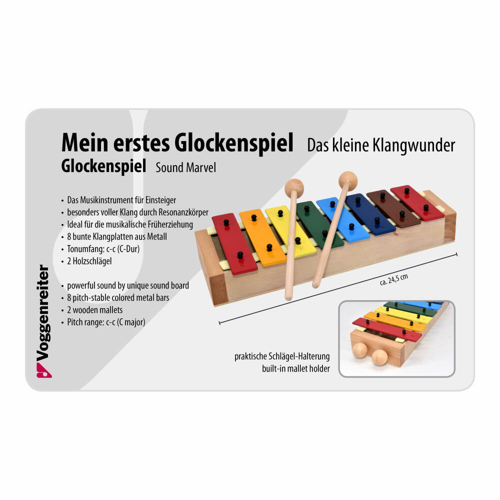 Voggenreiter Mein erstes Glockenspiel, Xylophon, Musikinstrument, Schlaginstrument, Kinder, 1190