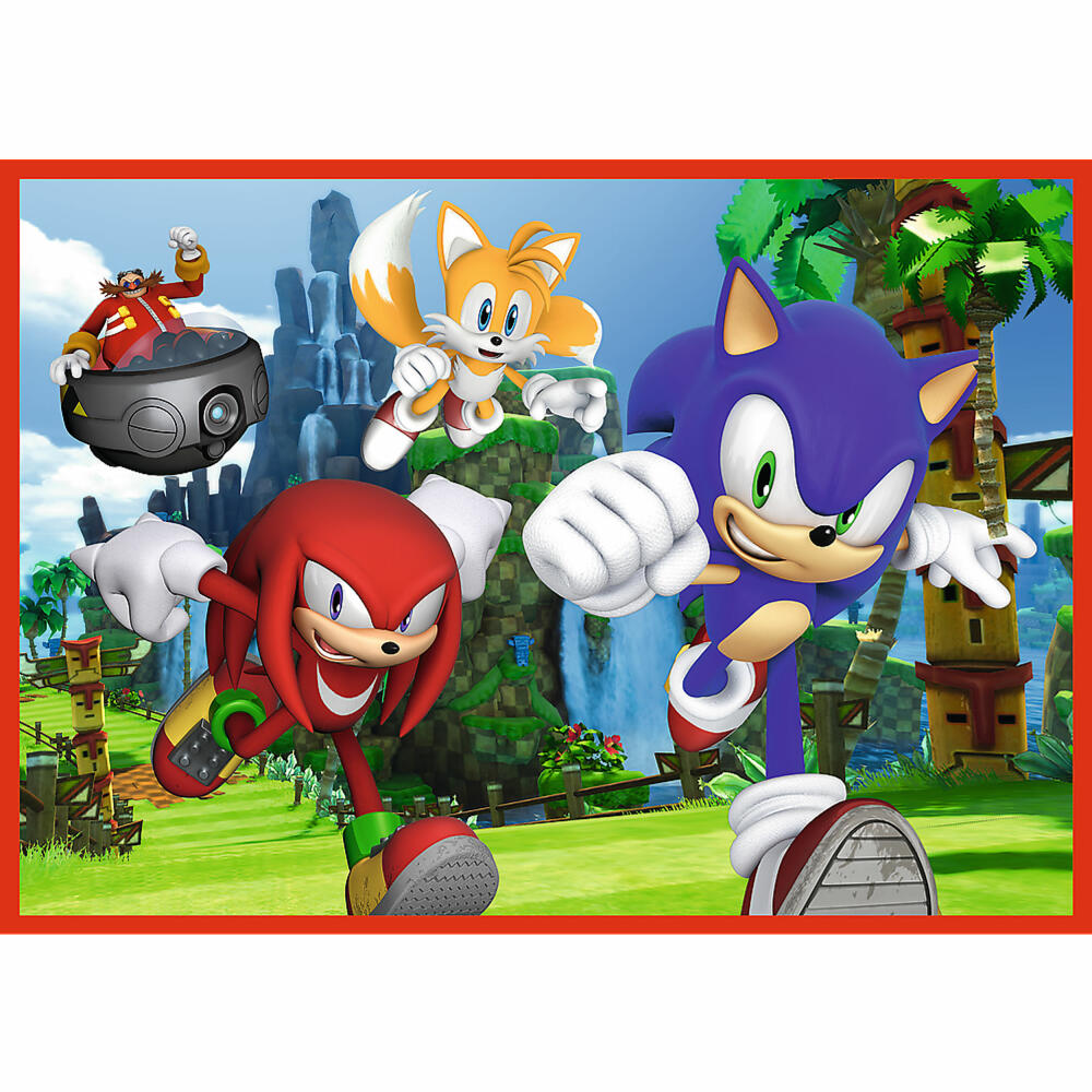 Trefl 4 in 1 Puzzle - Sonic, 35 + 48 + 54 + 70 Teile, 28.5 x 20.5 cm, 34625