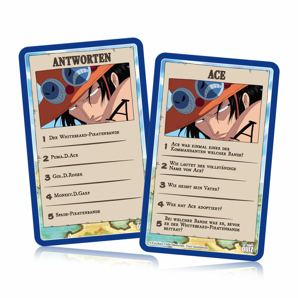 Winning Moves Quiz - One Piece, quiz game, knowledge game, family game, ages 8 and up, 64015