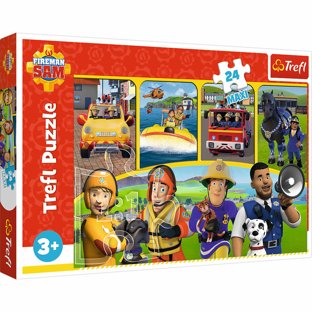 Trefl Maxi Puzzle Fireman Sam, children's puzzle, 24 pieces, 60 x 40 cm, 14356