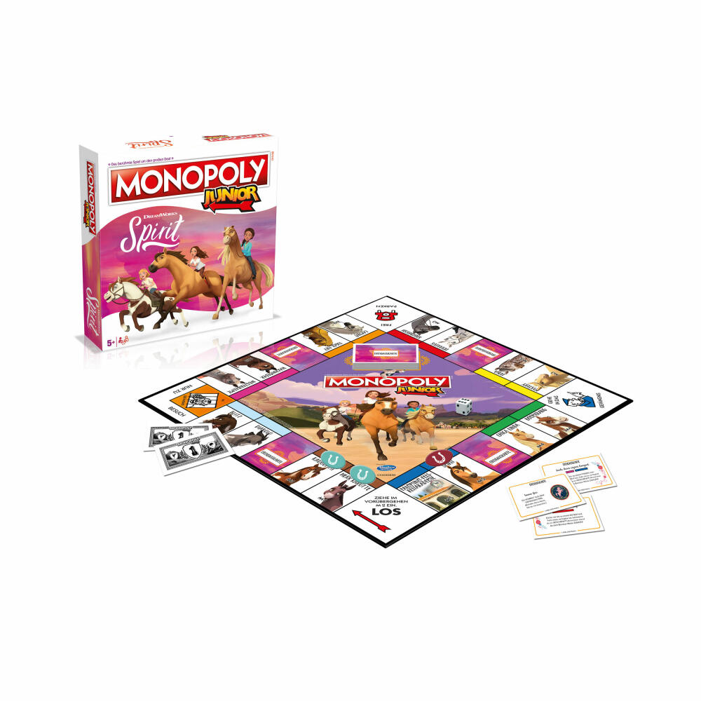 Winning Moves Monopoly Junior Spirit Riding Free, Board Game, Parlor Game, Children's Game 47421